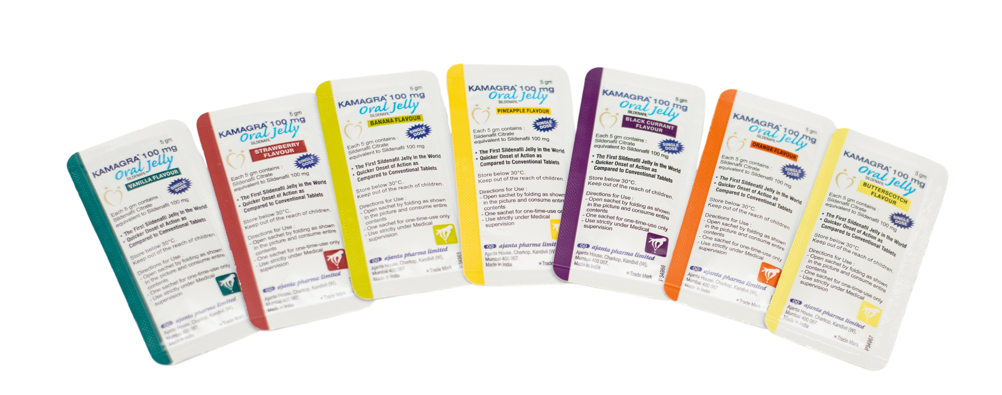 Kamagra Oral Jelly 100mg – 7 okusa