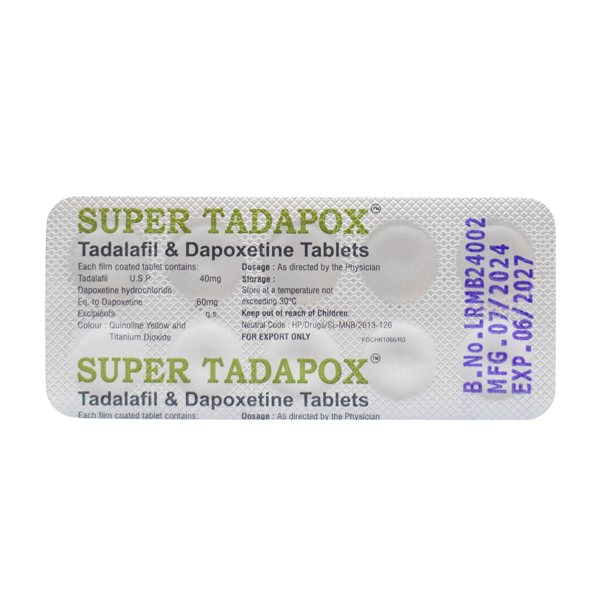Super Tadapox tablete za potenciju